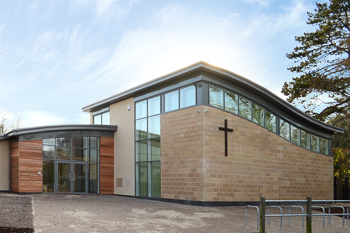 Image showing the outside of St Andrews Church - a new contemporary church, designed and built by Hetreed Ross in consultation with the local community.