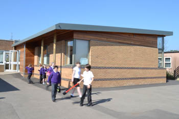 external view of classroom extension to st peters primary school chippenham