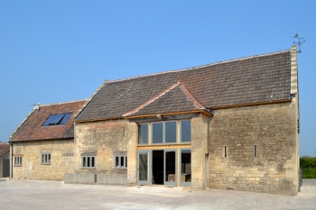 Exterior shot of the Grade 2* 17th Century farm building converted for Jamies Trust in Wiltshire
