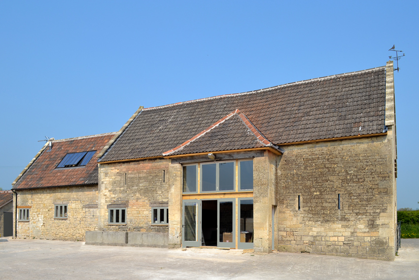 Exterior shot of the Grade 2* 17th Century farm building converted for Jamies Trust in Wiltshire