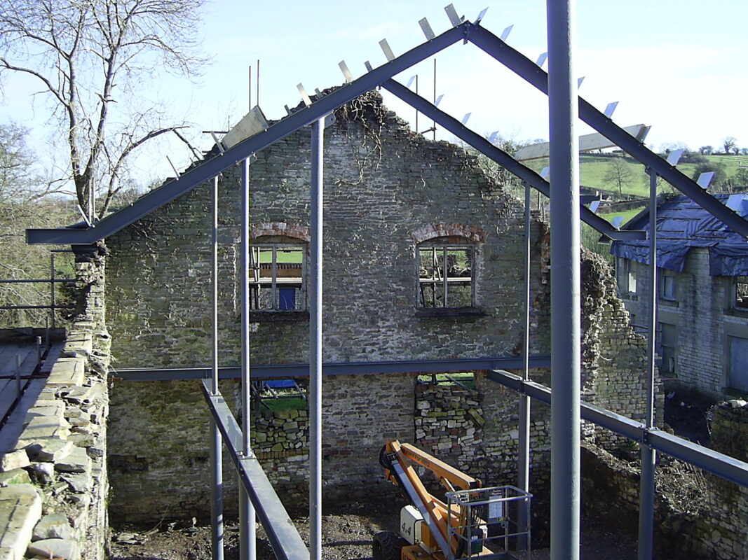 Image illustrating derelict building under construction 