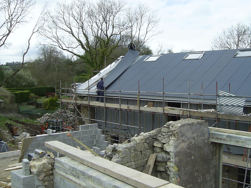 Image illustrating roof under construction 