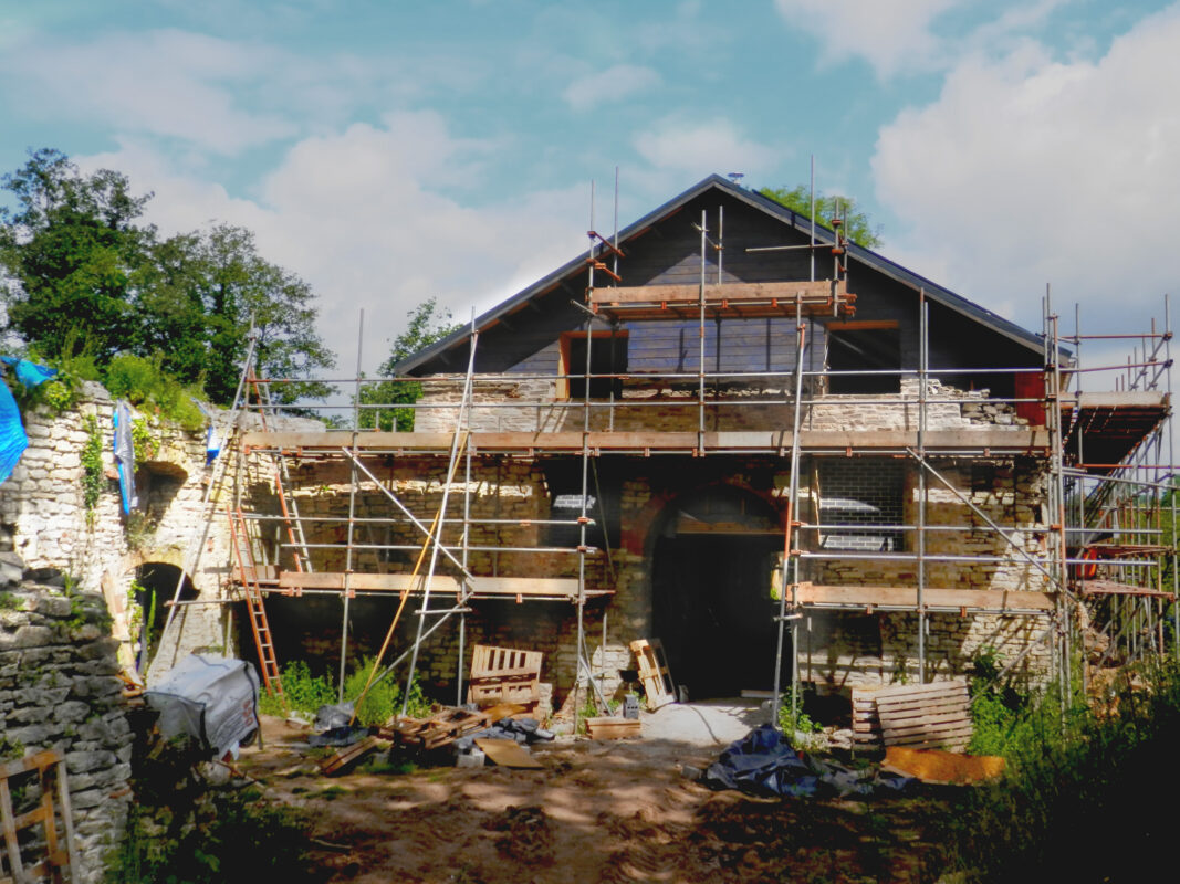 Image illustrating derelict building under construction 