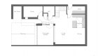 Image illustrating ground floor plan of feasibility scheme for a 2 bedroom house