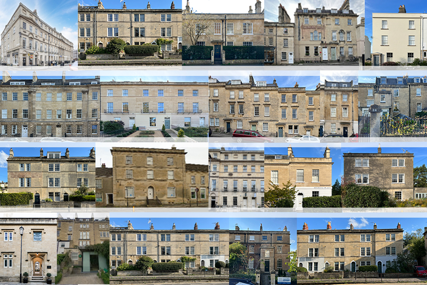 collage of many Bath townhouse projects liste buildings