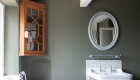 Image of bathroom design with freestanding bath and sink