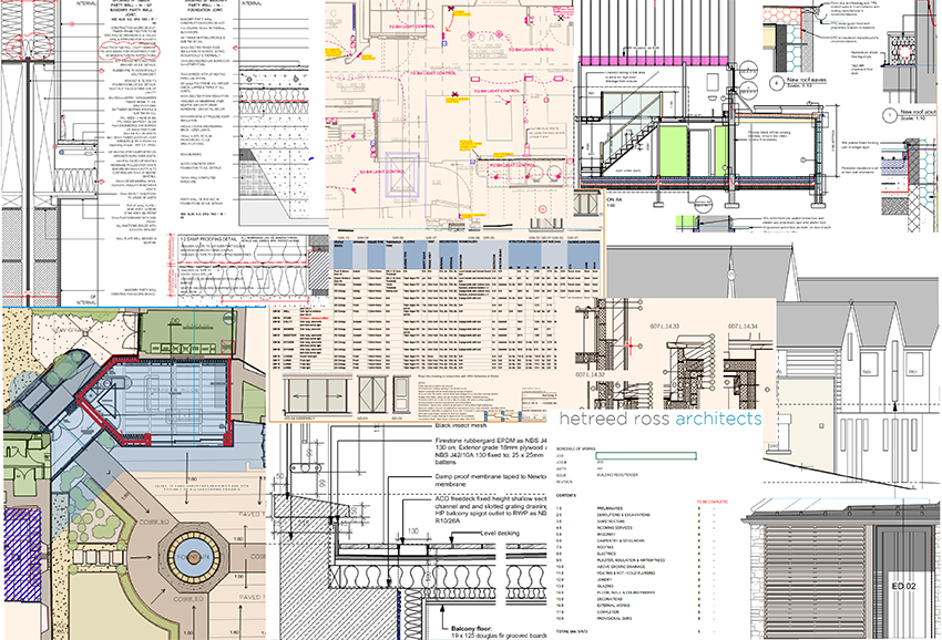 Image showing architectural information at various stages of design and construction