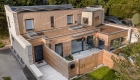 aerial view of contemporary new house