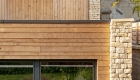 external view contemporary house, English cedar cladding
