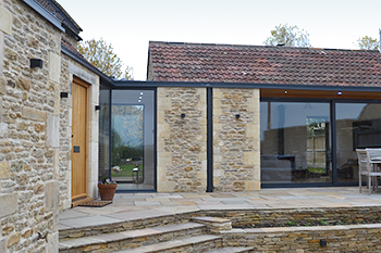 external view of stone extension