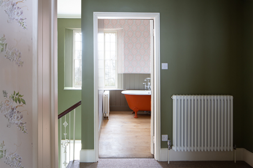 View of upgraded bathroom in listed building