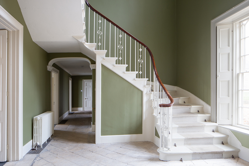 Renovated staircase in listed building