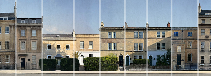 Selection of townhouse projects by Htreed Ross turned into a big street view