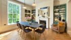 View up renovated dining room