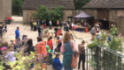 image of Jamie's Farm Herefordshire courtyard with opening party