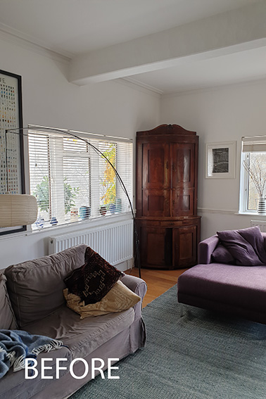 1960s house living room before renovation